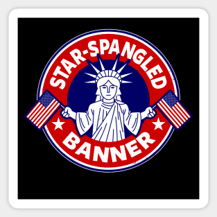 Star-Spangled Banner 4th Of July Independence Day Slogan Sticker